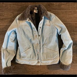 Vntg Small Billabong corduroy lite blue jacket
